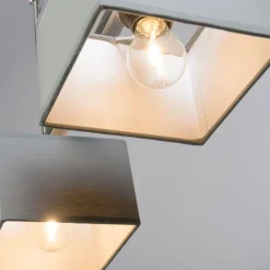Moderne hanglamp grijs met grijze kappen 3-lichts - VT