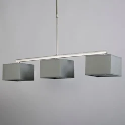 Moderne hanglamp grijs met grijze kappen 3-lichts - VT