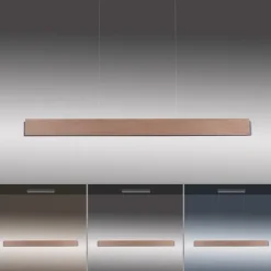 Moderne hanglamp hout incl. LED dimbaar met afstandsbediening - Ajdin