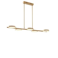 Moderne hanglamp incl. LED 3-staps dimbaar goud 5-lichts - Vivé