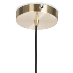 Moderne hanglamp messing met smoke glas 30 cm - Ball