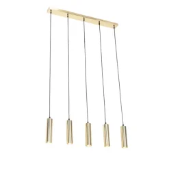 Moderne hanglamp messing 5-lichts - Jeana