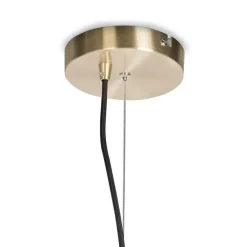 +Moderne hanglamp messing met smoke glas 50 cm - Ball