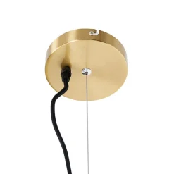 Moderne hanglamp messing met smoke glas 40 cm - Ball