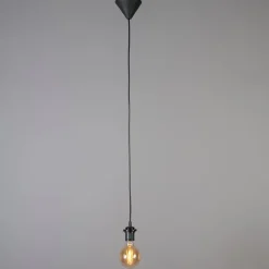 Moderne hanglamp met kapzwart/wit 47/25 - Duo