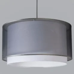 Moderne hanglamp met kapzwart/wit 47/25 - Duo