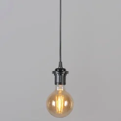 Moderne hanglamp met kapzwart/wit 47/25 - Duo