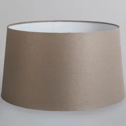 Moderne hanglamp staal en zwart met kap 45 cm taupe - Combi