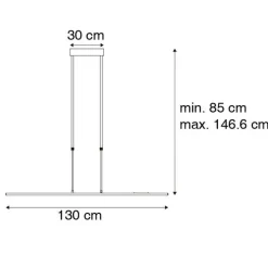 Moderne hanglamp staal incl. LED verstelbaar - Bold