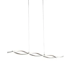 Moderne hanglamp staal incl. LED en dimmer - Paulina