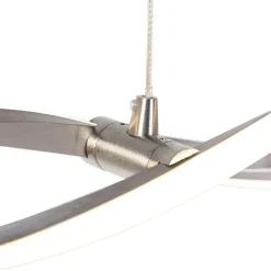 Moderne hanglamp staal incl. LED en dimmer - Paulina