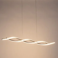 Moderne hanglamp staal incl. LED en dimmer - Paulina