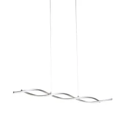 Moderne hanglamp staal incl. LED en dimmer - Paulina