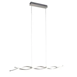 Moderne hanglamp staal incl. LED en dimmer - Paulina