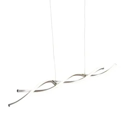 Moderne hanglamp staal incl. LED en dimmer - Paulina