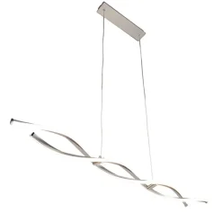 Moderne hanglamp staal incl. LED en dimmer - Paulina