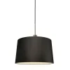 Moderne hanglamp staal met kap 45 cm zwart - Combi 1