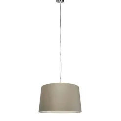 Moderne hanglamp staal met kap 45 cm taupe - Cappo 1