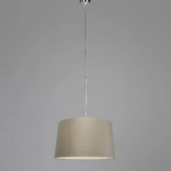 Moderne hanglamp staal met kap 45 cm taupe - Cappo 1