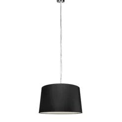 Moderne hanglamp staal met kap 45 cm zwart - Cappo 1