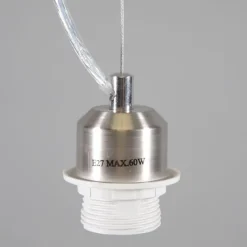 Moderne hanglamp staal met kap 45 cm zwart - Cappo 1