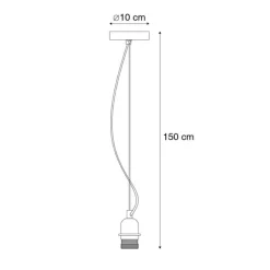 Moderne hanglamp staal zonder kap - Cappo