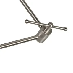 Moderne hanglamp staal zonder kap 2-lichts - Blitz