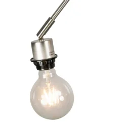 Moderne hanglamp staal zonder kap 2-lichts - Blitz