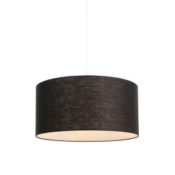 Moderne hanglamp wit met zwarte kap 50 cm - Combi 1