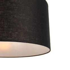 Moderne hanglamp wit met zwarte kap 50 cm - Combi 1