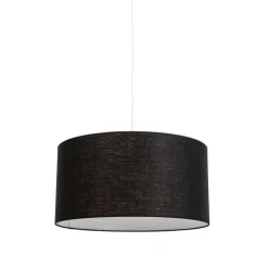 Moderne hanglamp wit met zwarte kap 50 cm - Combi 1