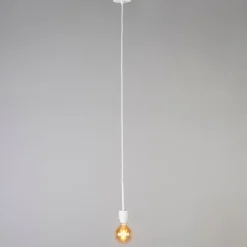 Moderne hanglamp wit met kap 45 cm taupe - Combi 1