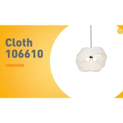Moderne hanglamp wit met zwart - Cloth