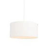 Moderne hanglamp wit met witte kap 50 cm - Combi 1