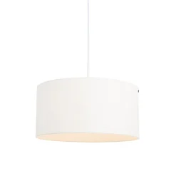 Moderne hanglamp wit met witte kap 50 cm - Combi 1