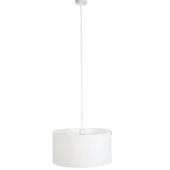 Moderne hanglamp wit met witte kap 50 cm - Combi 1