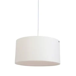 Moderne hanglamp wit met witte kap 50 cm - Combi 1