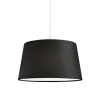 Moderne hanglamp wit met zwarte kap 45 cm - Pendel