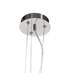 Moderne hanglamp wit met zilver 50cm - Magna