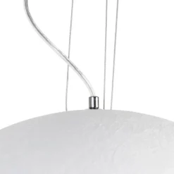Moderne hanglamp wit met zilver 50cm - Magna