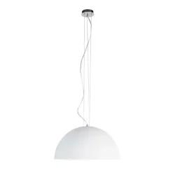 Moderne hanglamp wit met zilver 50cm - Magna