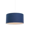 Moderne hanglamp wit met antiek blauwe kap 50 cm - Combi 1