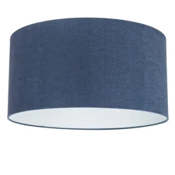 Moderne hanglamp wit met antiek blauwe kap 50 cm - Combi 1