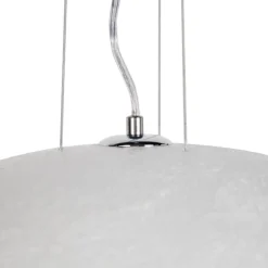 Moderne hanglamp wit met zilver 70cm - Magna