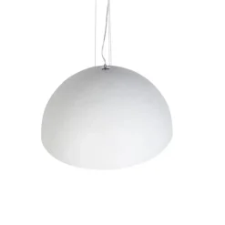 Moderne hanglamp wit met zilver 70cm - Magna