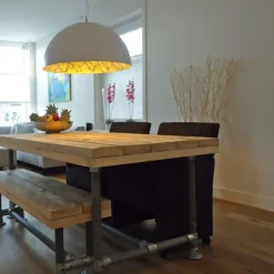 Moderne hanglamp wit met zilver 70cm - Magna