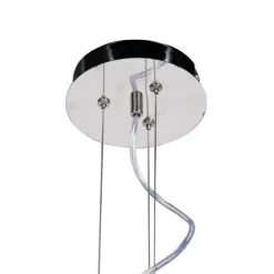 Moderne hanglamp wit met zilver 70cm - Magna