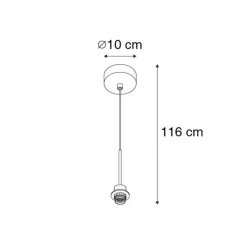 Moderne hanglamp wit zonder kap - Combi 1