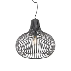 Moderne hanglamp zwart 48 cm - Saffira