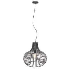 Moderne hanglamp zwart 48 cm - Saffira